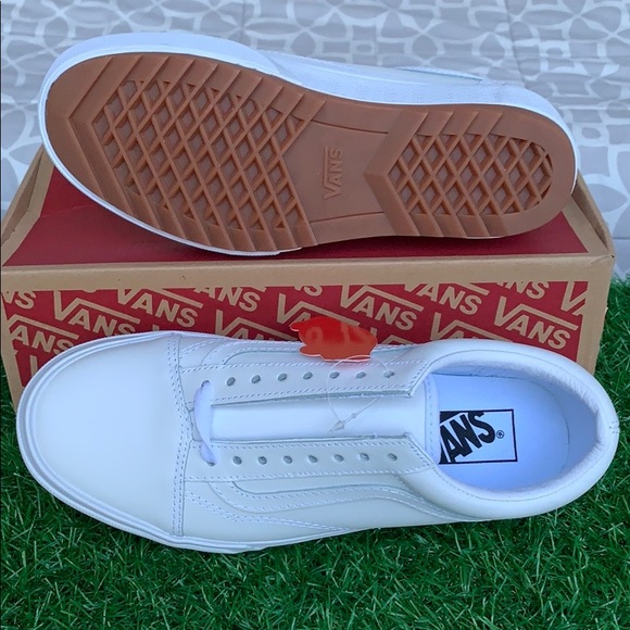 VANS OLD SKOOL STACKED LEATHER TRUE WHITE WMNS PLA - Picture 4 of 16